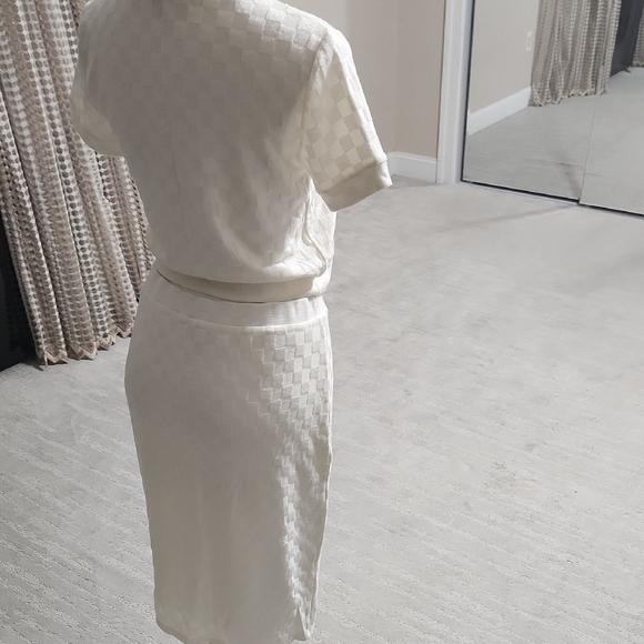 Cream Knee-length Pencil Skirt for Cocktail - Picture 5 of 9